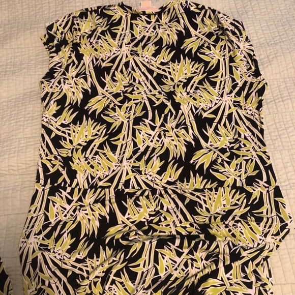 Michael Kors Bamboo Lime Green Black Dress Plus Size 18 18W - Picture 12 of 13